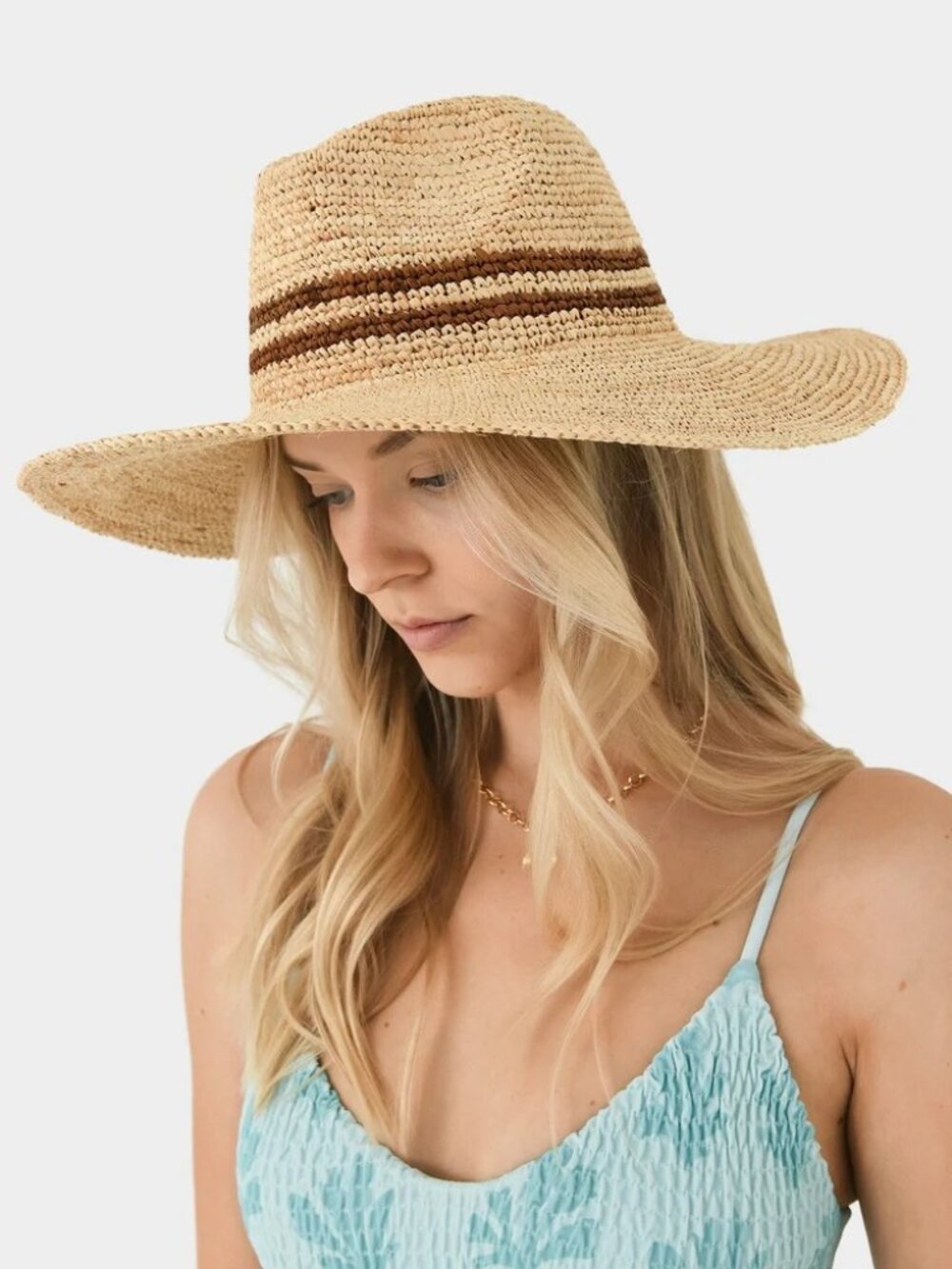 NWT HAT ATTACK Sadona Rancher Hat Natural/ Tobacco Womens Size One Size